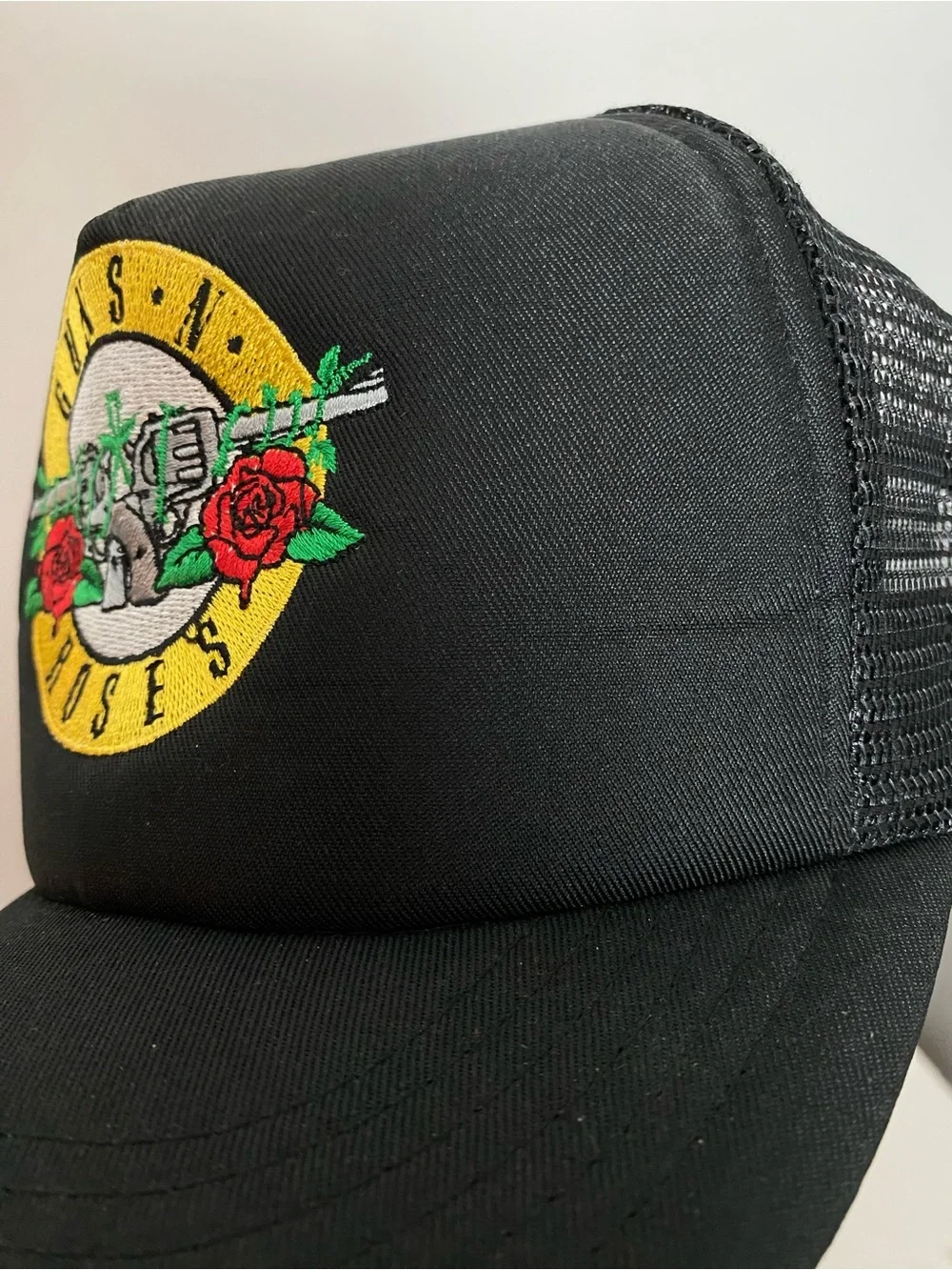 Guns N Roses Hat Mens Unisex Black Trucker Hat Adjustable Mesh Baseball Cap